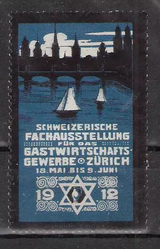 CH Vignette Schweizerische Fachausstellung Gastwirtschaftsgewerbe Zürich 1912 sz