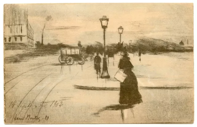 HENRI BOUTET  SéRIE  " PAYSAGES PARISIENS " N° 89