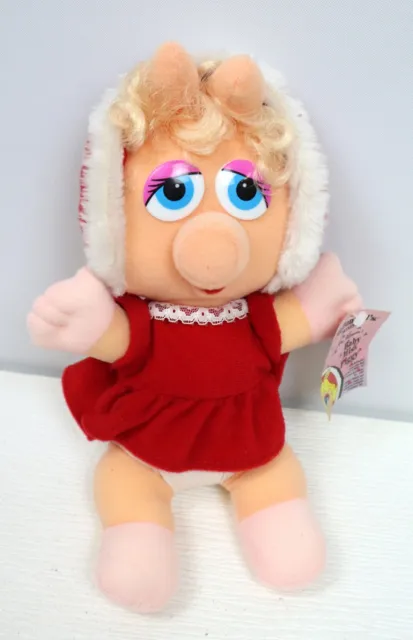 Vintage Baby Miss Piggy 10" Plush Red McDonalds Jim Henson Stuffed Toy 1988 Tags