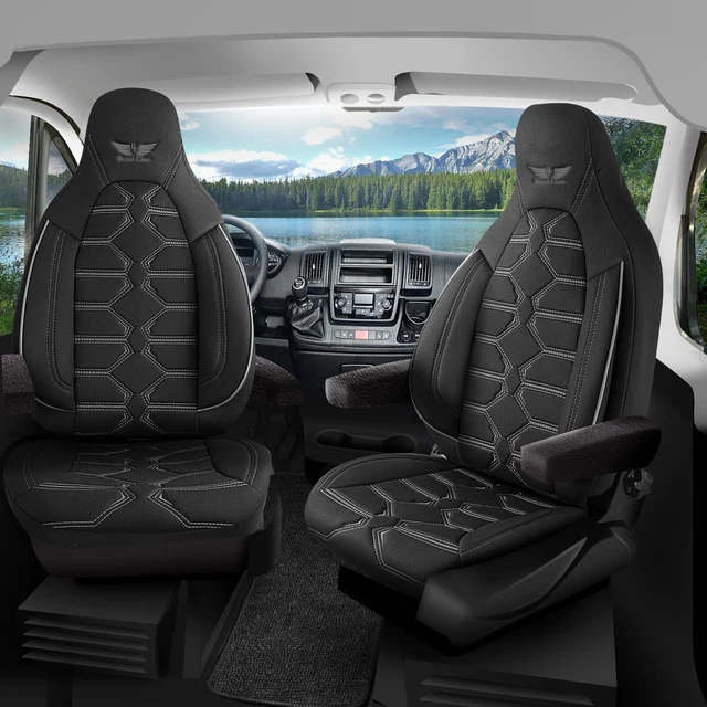 HOUSSES COUSSIN COUVRE-SIEGES GRIS-NOIR POUR RENAULT ESPACE MASTER KANGO