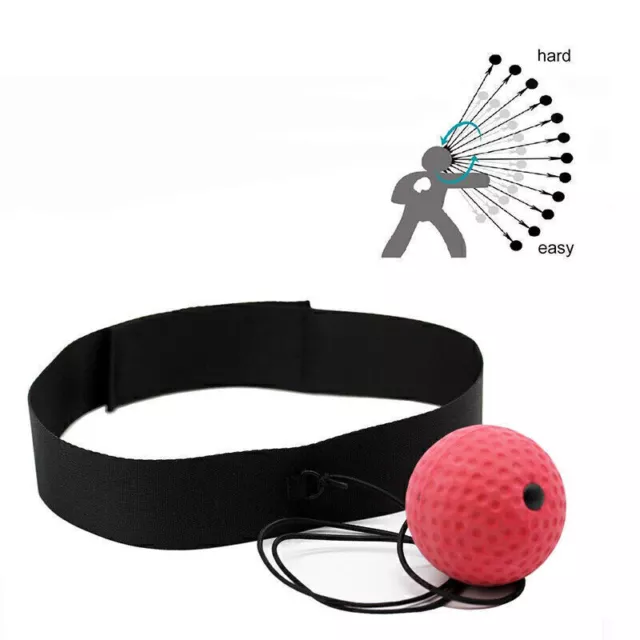 Boxing Fight Ball Punch Exercise Head Band Reflex Speed Training Equipment  DE