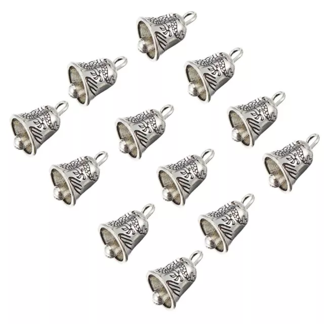 30Pcs Alloy Mini Jingle Bells Charms Handmade Ring Bells Ornaments  Bracelets