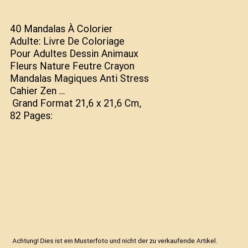 Livre De Coloriage Mandala – 60 Motifs Uniques – Avec 8 Pinceaux – Décompression Et Relaxation – Adulte Et Enfant