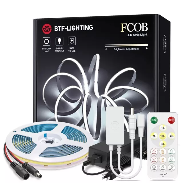 FCOB LED Lights Kit FOB COB 480 Leds 12V 24V Music Bluetooth APP Dimmable Light