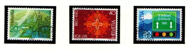 Schweiz Briefmarken Satz Mi. 1184-1186 Jahresereignisse 1980 gestempelt (CH199)