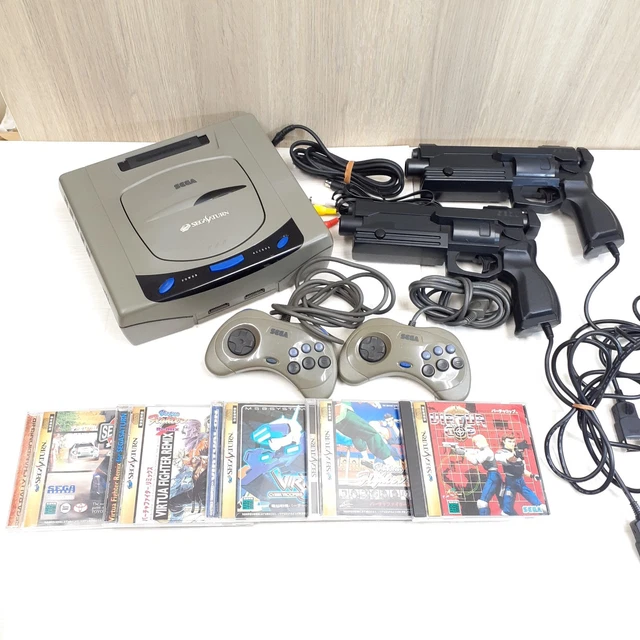 Console Sega Saturn Grise NTSC-J HST-0004 Avec 2 Manettes - Japon