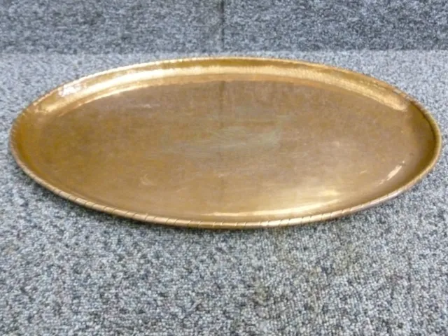 Arts & Crafts Beaten & Engraved Copper Tray Signed by Harold Holmes Length 18.5" 3