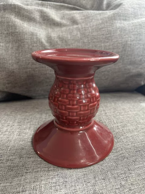 Longaberger Woven Traditions Paprika Candle Holder Pillar Stand