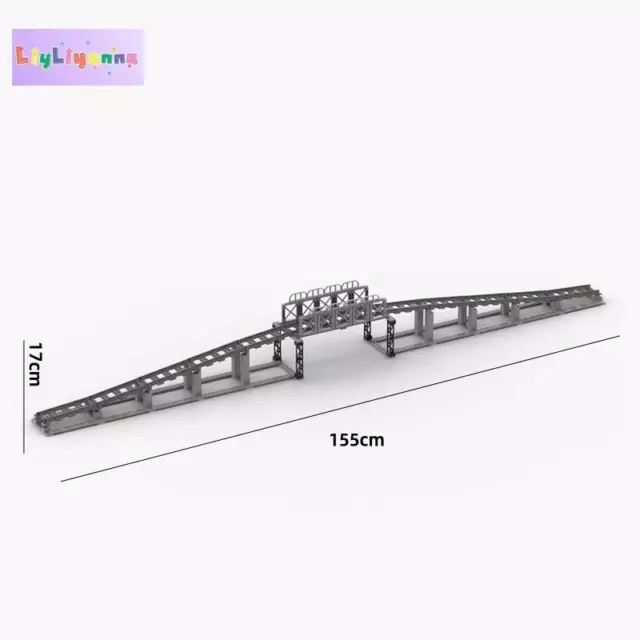 City Rail Flexible Tracks MOC Kit Train Building Blocks Sets DIY - 50+ Sets