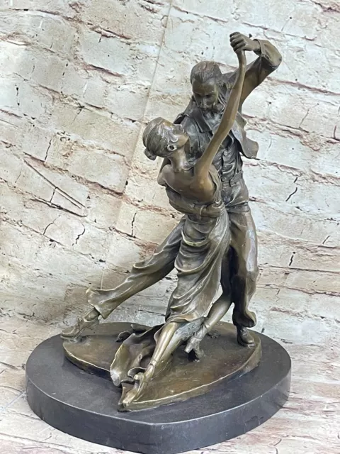 Art Deco Valentine Love Romance Gift Tango Bronze Statue Sculpture Figurine Art