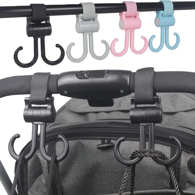Double Stroller Hook Two Car Hook Auto Back Hooks for Hangings Bag Plastic