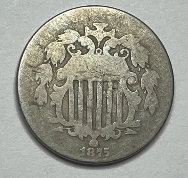 1875 Shield Nickel - Nicely Circulated Better Date 5C; N015