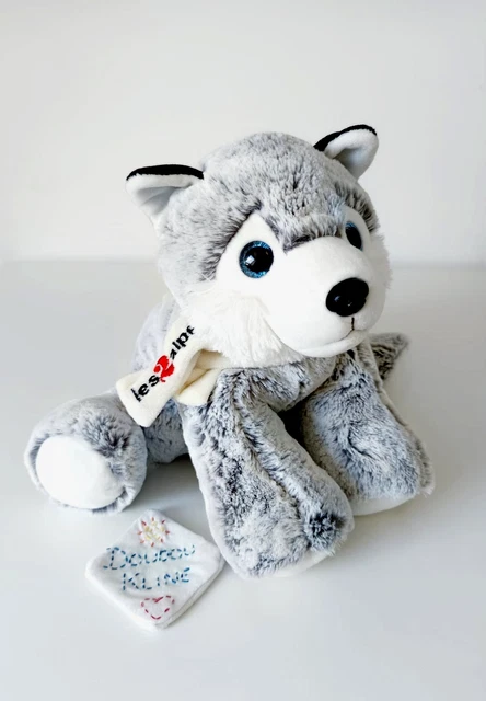 Cache-Oreilles Husky Peluche Dani Créations - Réglable Et Lavable
