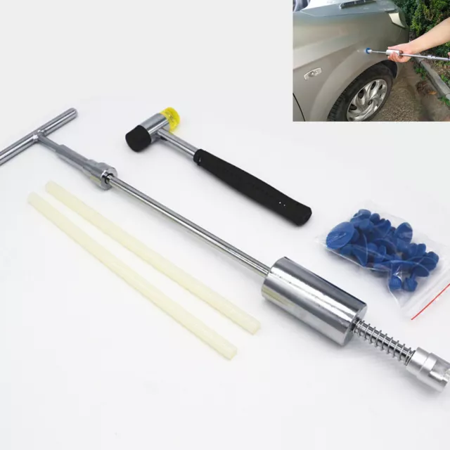Paintless Dent Pit Puller Slide Hammer Set Car Van Garage Tool Body Repair Kit