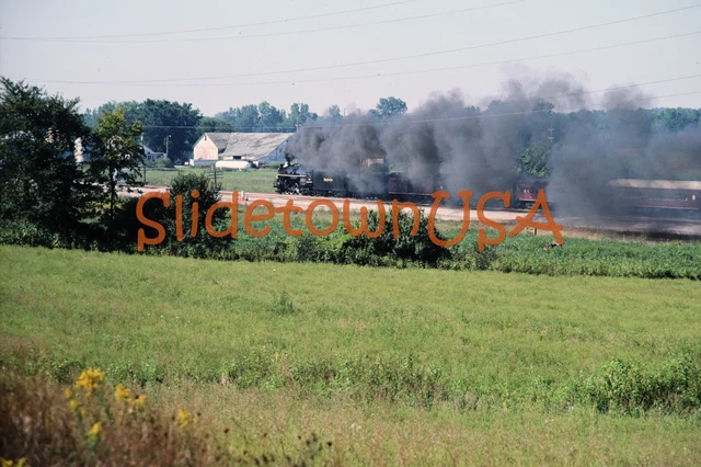 Vtg 1980's Original Photo Train Slide 765 Steam Engine Nickel Plate Road X2N101