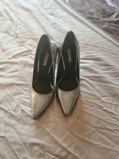 topshop silver heels