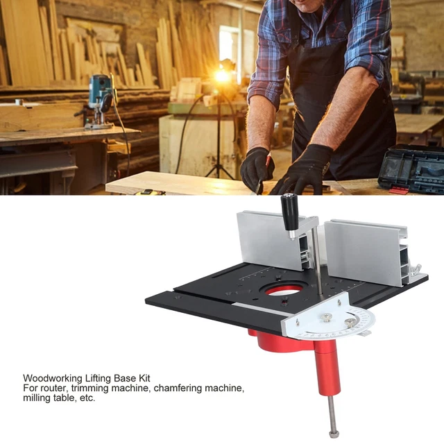 (BLACK)LIFT ROUTER LIFT Router Table Insert Plate Easy To Install