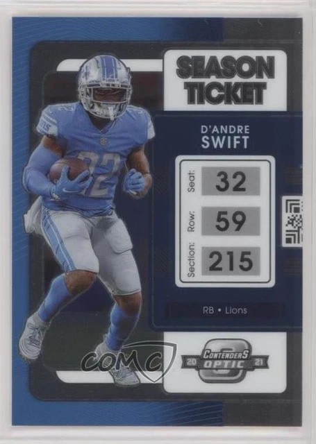2021 Panini Contenders Optic Season Ticket D'Andre Swift #46
