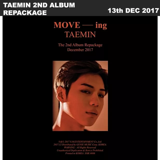 ▶◀SHINEE TAEMIN Move-ing Repackage 2nd Album CD+Booklet