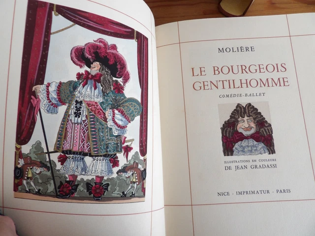 Livre Rare MOLIÈRE - Le Bourgeois Gentilhomme - Édition Kieffer 1922 Bois Gravés