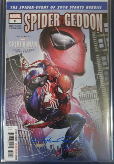 Spider-Geddon #0 NYCC exclusive signed by Clayton Crain NM+ with COA