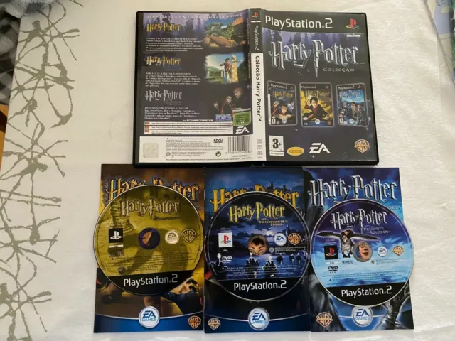 Paquete triple de la colección Harry Potter con la piedra filosofal PS2 PAL...