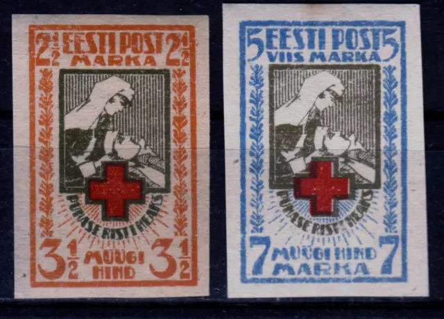 Estland 29-30 B **, Rotes Kreuz, ungezähnt, postfrisch