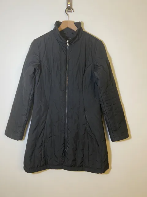 The North Face Womens Insulated Black Ruka Parka Coat Medium Primaloft Quilted