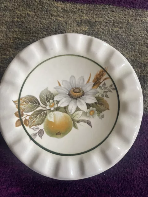 MID CENTURY VINTAGE FLORAL PATTERN DISH/ By BRIXHAM POTTERY DAWLISH ENGLAND