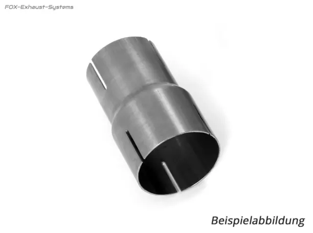 Edelstahl Doppelmuffe Rohr- Adapter Auspuff Reduzierstück 63,5mm auf 55mm