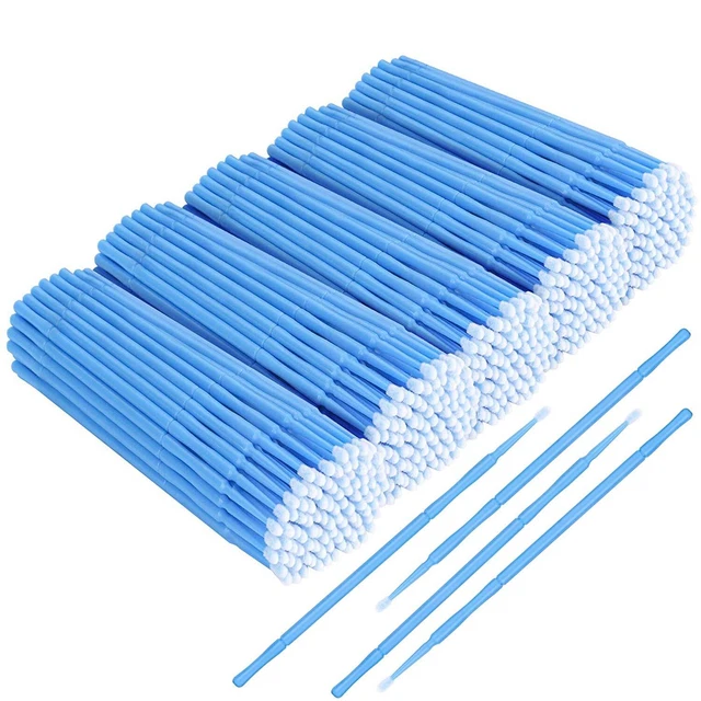 500 PCS Disposable Micro Applicator Brush, Gelme Nutri Micro swabs,Head Benda