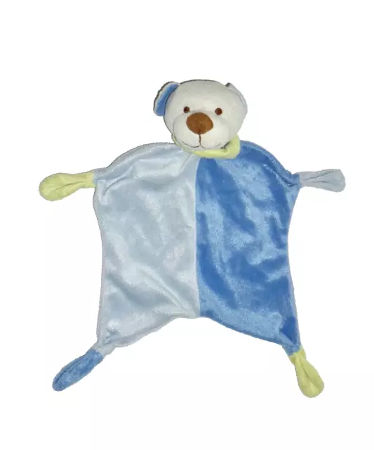 Bär Teddy Bear Teddybär Bieco blau grün Schmusetuch Schnuffeltuch Kuscheltuch