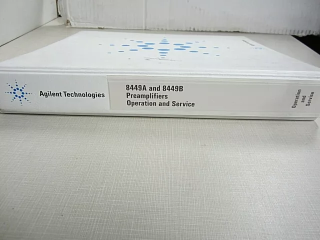 Agilent HP 8449A and 8449B Preamplifiers Operation & Service Manual 08449-90011