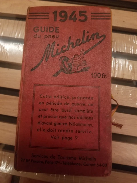 Guide Michelin Rouge 1956 – État Très Correct – Éditions Michelin