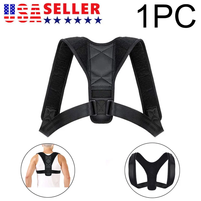 Women Men Adjustable Posture Corrector Support Clavicle Back Brace Shoulder Belt