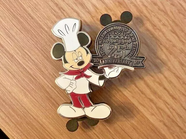 Disney Wdw Epcot Food & Wine Festival 25Th Anniversary Chef Mickey Mouse Pin