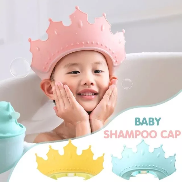 Baby Adjustable Shower Cap Hair Wash Hat Baby Children Kids Shampoo Shield Bath