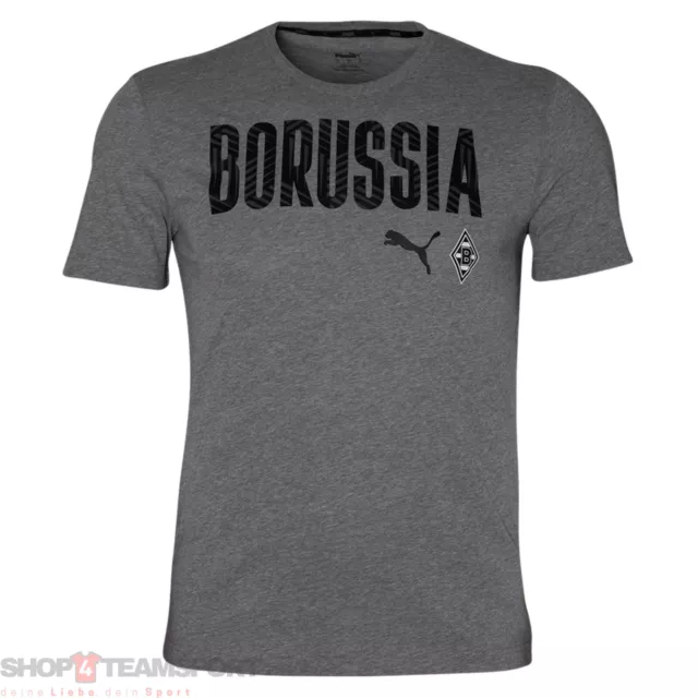 PUMA Borussia Mönchengladbach ftblCore Wording Fan Logo Print Shirt [758274-07]