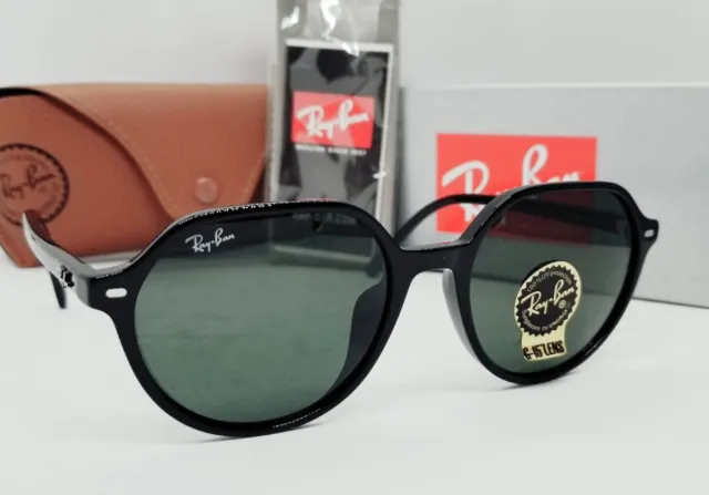 Ray Ban THALIA black/green RB2195F 901/31 53 sunglasses! NEW IN BOX! Authentic!