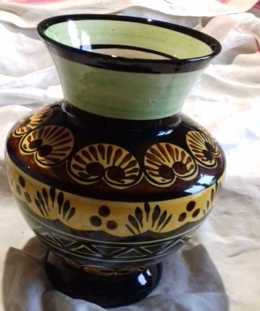 RARE GRAND ET Beau Vase Saint Jean De Bretagne Hauteur 22Cm Decor 3000