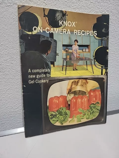 KNOX On Camera Recipes Vintage 1962 Gelatin Cookbook RETRO Photos Salads