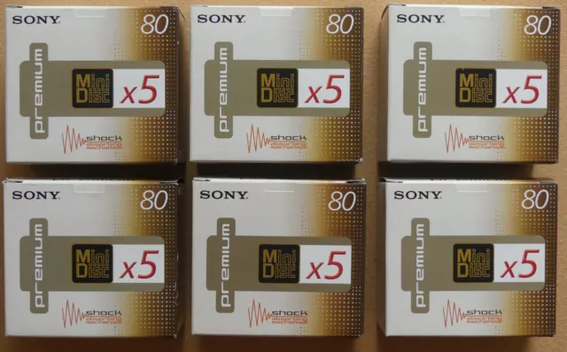 30 Minidisc SONY  Premium  80min  ungebraucht neu noch eingeschweisst