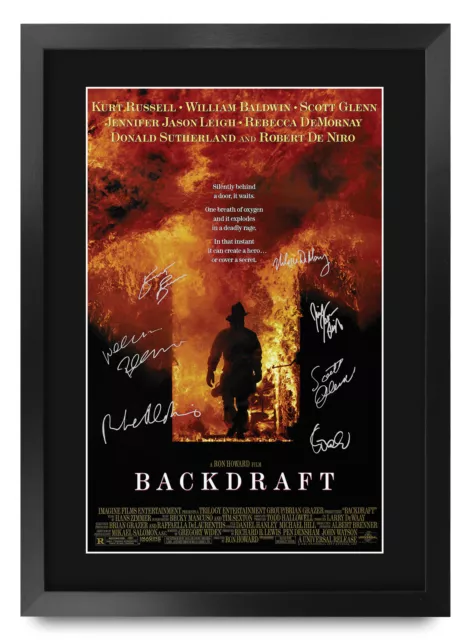 Backdraft Kurt Russell Gift Idea Printed A3 Poster Framed Picture for Movie Fans