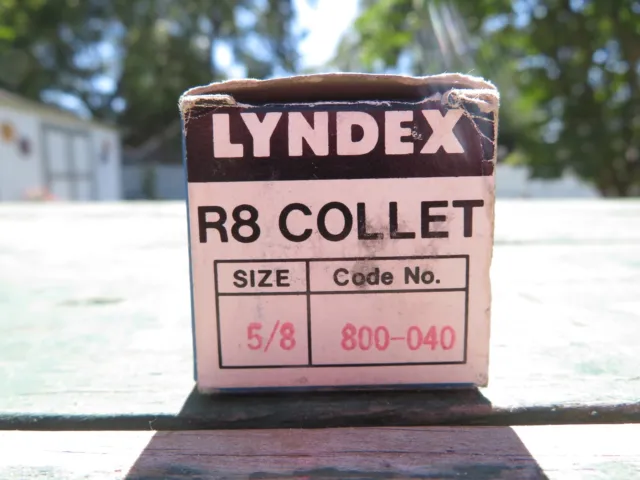 Lyndex R8 collet 5/8" Size New Old Stock