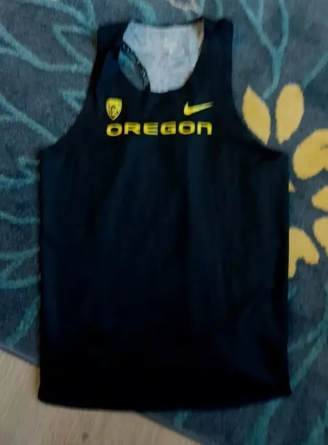 Oregon Ducks Nike PE Team Issued Track & Field SINGLET MENS Sz LARGE TANK TOP