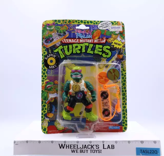 Rappin' Mike Teenage Mutant Ninja Turtles 1991 Playmates NEW MOSC SEALED