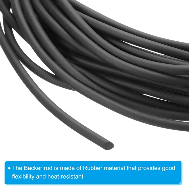 9/64'' X 65.6FT Backer Rod, Rubber Rope Caulk Crack Gaps Joint Filler