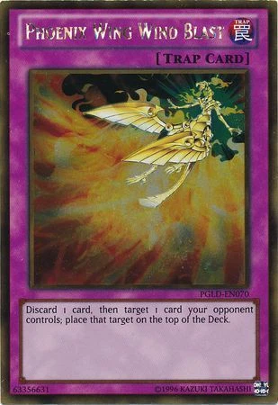 Phoenix Wing Wind Blast - PGLD-EN070 - Gold Rare Unlimited New Yugioh 2B3