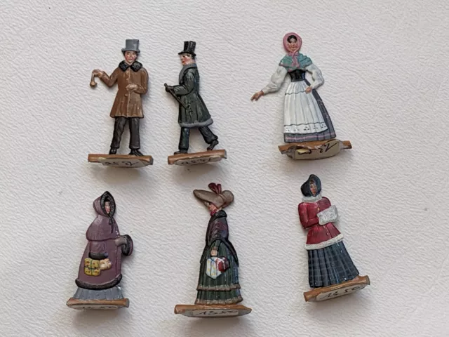 Packung Mit 6 Wilhelm Schweizer Figur Damen Men Zinn Miniatur Bayerische Deutsch