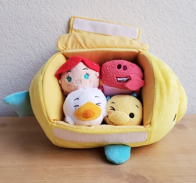 DISNEY STORE LITTLE Mermaid Flounder Ariel Tsum Tsum Plush Bag Purse